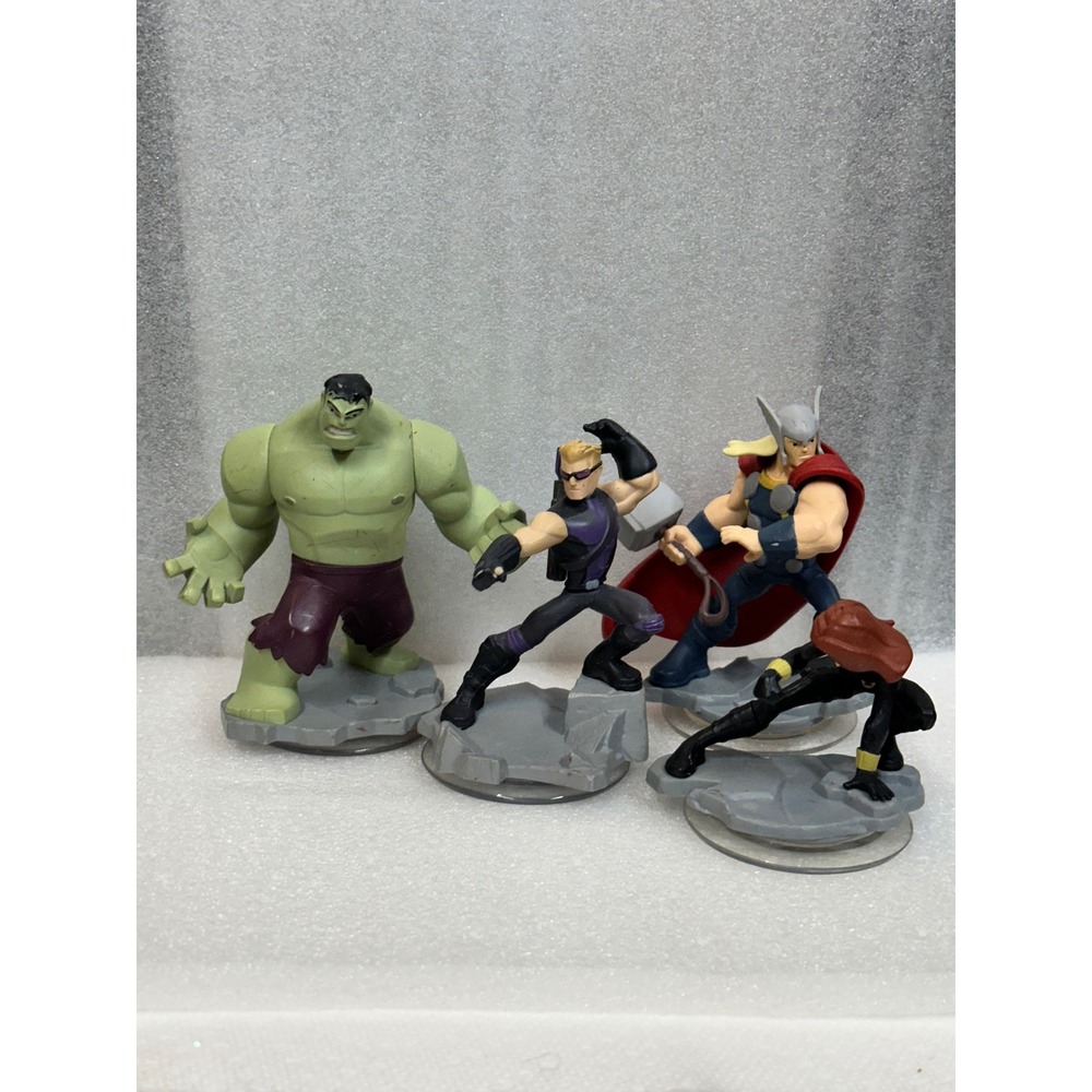 Disney Infinity Marvel Avengers Hulk Hawkeye Thor‎ Black Widow Figures 2.0